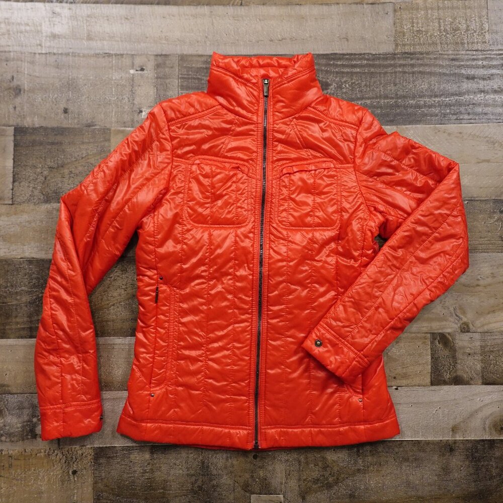 Columbia Omni-Heat Insulated Jacket‎ Women’s Small Red Puffer FAIR w/ tear